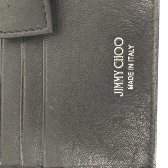 (L1) Authentic Jimmy Choo Wallet Black Leather Luxury Vintage Designer Handbag - Picture 9 of 10